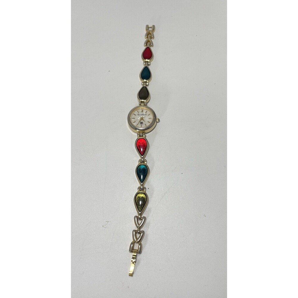 Gloria Vanderbilt Women’s Watch MOP Dial Teardrop Gem Band Quartz - Not Running - Picture 2 of 12